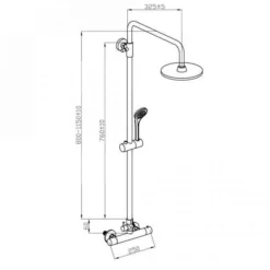 Alliance ASP Dual Head Thermostatic Shower Kit - Rain Head 7 Alliance ASP Dual Head Thermostatic Shower Kit - Rain Head -Roman Sales 13020 4