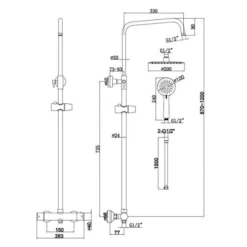 Spey Series 2 Black Dual Head Thermostatic Shower Kit - Highlife Bathrooms 9 Spey Series 2 Black Dual Head Thermostatic Shower Kit - Highlife Bathrooms -Roman Sales 13117B 1 570x807 1