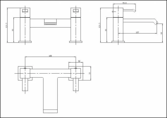 Glenluce Deck Mounted Bath Filler Tap - CLEARANCE 2 Glenluce Deck Mounted Bath Filler Tap - CLEARANCE - Image 2