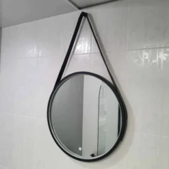 Granton 600 Round Matt Black Bluetooth Bathroom Mirror With Leather Strap - Highlife Bathrooms 10 Granton 600 Round Matt Black Bluetooth Bathroom Mirror With Leather Strap - Highlife Bathrooms -Roman Sales 20211005 120729 resized