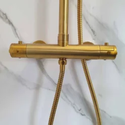 Signature Ripley Brushed Brass Round Thermostatic Dual Head Shower Set 11 Signature Ripley Brushed Brass Round Thermostatic Dual Head Shower Set -Roman Sales 20211008 111826
