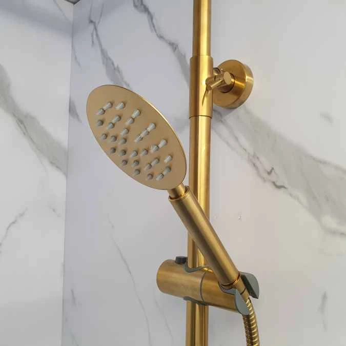 Signature Ripley Brushed Brass Round Thermostatic Dual Head Shower Set 3 Signature Ripley Brushed Brass Round Thermostatic Dual Head Shower Set - Image 3