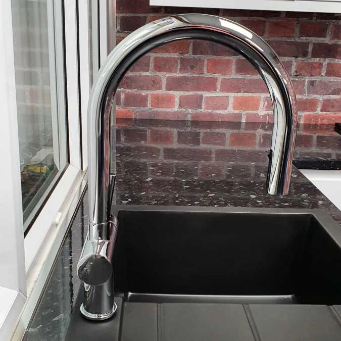 Rievaulx Chrome Pull Out Kitchen Sink Mixer Tap 3 Rievaulx Chrome Pull Out Kitchen Sink Mixer Tap - Image 3