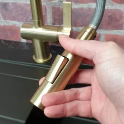 Mayhill Brushed Brass Single Lever Pull Out Kitchen Tap - Tailored 8 Mayhill Brushed Brass Single Lever Pull Out Kitchen Tap - Tailored -Roman Sales 20230117 115234