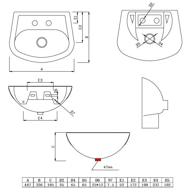 Arley Doc M Pack - Disabled Bathroom High Toilet, Basin And Blue Grab Rails 4 Arley Doc M Pack - Disabled Bathroom High Toilet, Basin And Blue Grab Rails - Image 4