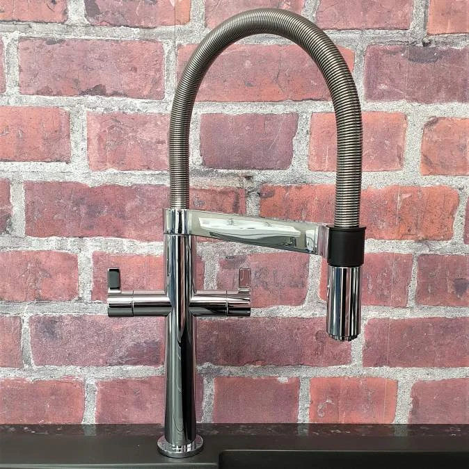 Blanco Culina - S Mini Twin Lever Pull Out Chrome Kitchen Tap - 525197 3 Blanco Culina - S Mini Twin Lever Pull Out Chrome Kitchen Tap - 525197 - Image 3