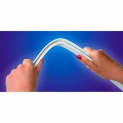 Bendi Curtain Track - White - Euroshowers -Roman Sales 688 10 Flexi hand boj web 1200x1200px