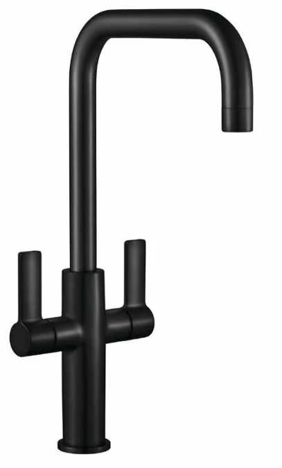 Jeroni Horizontal 2 Handle Matt Black Kitchen Mixer Tap - Francis Pegler Comap 1 Jeroni Horizontal 2 Handle Matt Black Kitchen Mixer Tap - Francis Pegler Comap