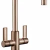 Jeroni Horizontal 2 Handle Antique Brass Kitchen Mixer Tap - Francis Pegler Comap