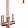 Francis Pegler Jeroni Horizontal 2 Handle Copper Kitchen Mixer Tap - Comap