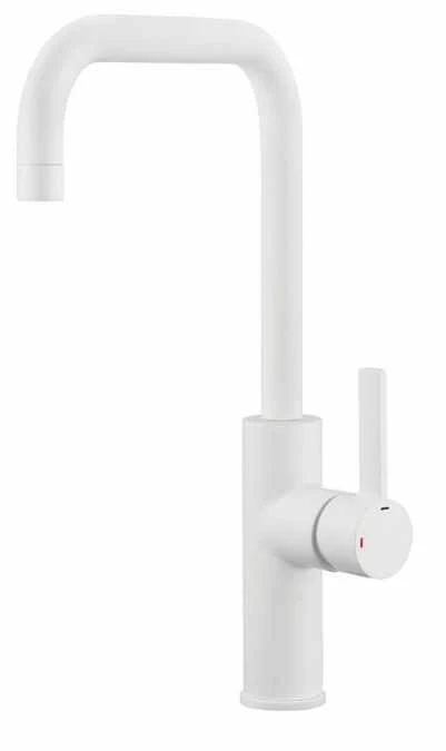 Jeroni Horizontal 1 Handle Matt White Kitchen Mixer Tap - Francis Pegler Comap 1 Jeroni Horizontal 1 Handle Matt White Kitchen Mixer Tap - Francis Pegler Comap