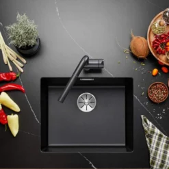 Blanco Subline 500 U Granite Kitchen Sink - Black 15 Blanco Subline 500 U Granite Kitchen Sink - Black -Roman Sales 92353 4