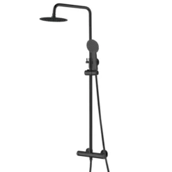 Niagara Equate Round Matt Black Dual Head Shower Set