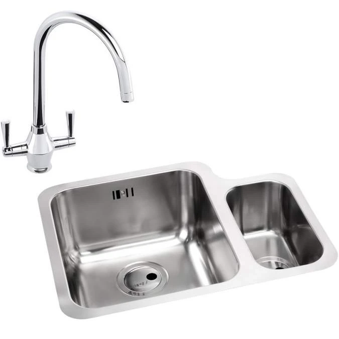 Abode Matrix 1.5 Bowl Left Hand Undermount Stainless Steel Sink & Astral Tap Pack 1 Abode Matrix 1.5 Bowl Left Hand Undermount Stainless Steel Sink & Astral Tap Pack