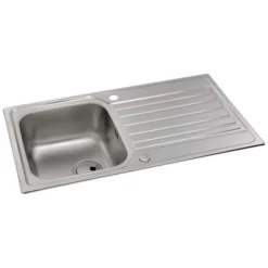 Abode Connekt 1 Bowl Inset Stainless Steel Kitchen Sink & Astral Tap 9 Abode Connekt 1 Bowl Inset Stainless Steel Kitchen Sink & Astral Tap -Roman Sales ABDP0042 Cut Out 3 1