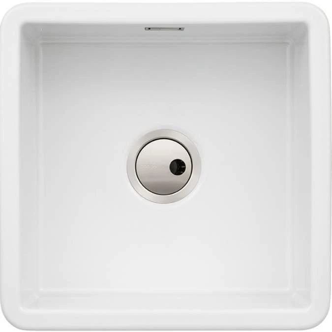 Abode Sandon 1 Bowl Ceramic Undermount / Inset Kitchen Sink - White 1 Abode Sandon 1 Bowl Ceramic Undermount / Inset Kitchen Sink - White