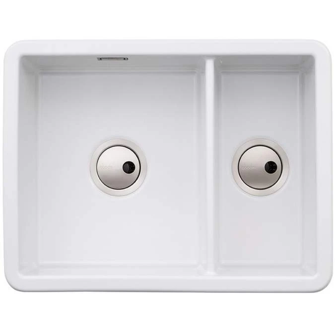 Abode Sandon 1.5 Bowl Ceramic Undermount / Inset Kitchen Sink - White 1 Abode Sandon 1.5 Bowl Ceramic Undermount / Inset Kitchen Sink - White