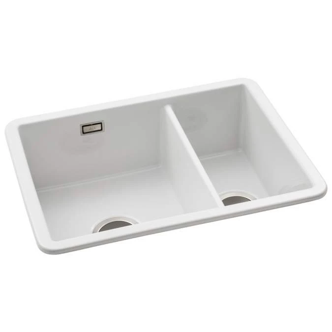 Abode Sandon 1.5 Bowl Ceramic Undermount / Inset Kitchen Sink - White 2 Abode Sandon 1.5 Bowl Ceramic Undermount / Inset Kitchen Sink - White - Image 2