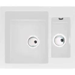 Abode Zero 1.5 Bowl Granite Inset Kitchen Sink - White