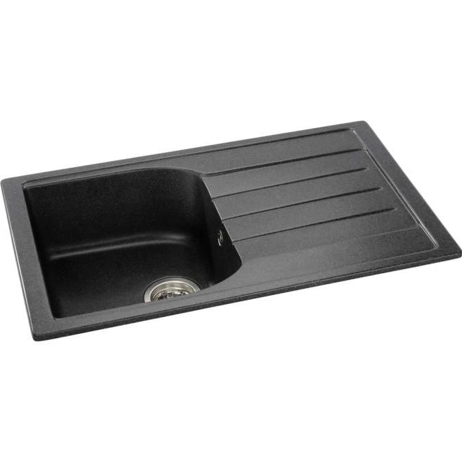 Abode Oriel 1 Bowl Inset Black Granite Kitchen Sink & Atlas Tap Pack 4 Abode Oriel 1 Bowl Inset Black Granite Kitchen Sink & Atlas Tap Pack - Image 4