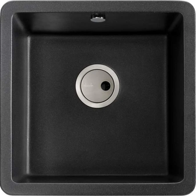 Abode Matrix Square GR15 1 Bowl Granite Inset / Undermount Kitchen Sink - Black Metallic 1 Abode Matrix Square GR15 1 Bowl Granite Inset / Undermount Kitchen Sink - Black Metallic
