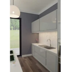 Abode Dune 1.5 Bowl & Drainer Granite Inset Kitchen Sink - Grey Metallic -Roman Sales AW3145 Lifestyle 1