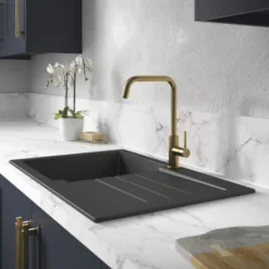 Abode Xcite 1 Bowl Inset Black Metallic Kitchen Sink & Astral Tap Pack 13 Abode Xcite 1 Bowl Inset Black Metallic Kitchen Sink & Astral Tap Pack -Roman Sales AW3168 Lifestyle 1