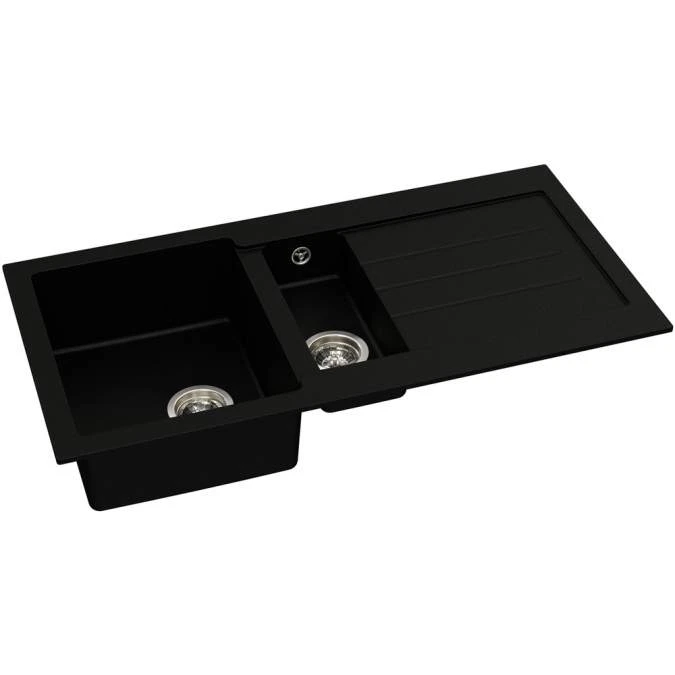 Abode Xcite 1.5 Bowl Inset Black Metallic Kitchen Sink & Astral Tap Pack 4 Abode Xcite 1.5 Bowl Inset Black Metallic Kitchen Sink & Astral Tap Pack - Image 4