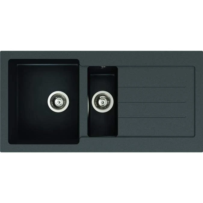 Abode Xcite 1.5 Bowl Inset Black Metallic Kitchen Sink & Astral Tap Pack 3 Abode Xcite 1.5 Bowl Inset Black Metallic Kitchen Sink & Astral Tap Pack - Image 3