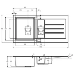 Abode Xcite 1.5 Bowl Inset Black Metallic Kitchen Sink & Astral Tap Pack 14 Abode Xcite 1.5 Bowl Inset Black Metallic Kitchen Sink & Astral Tap Pack -Roman Sales AW3169 LD 1