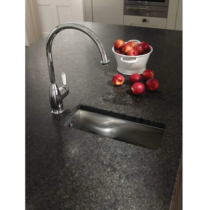Abode Matrix R0 Square 0.5 Bowl Undermount Kitchen Sink - Stainless Steel 160mm 3 Abode Matrix R0 Square 0.5 Bowl Undermount Kitchen Sink - Stainless Steel 160mm - Image 3