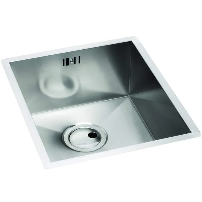 Abode Matrix R0 Square 1 Bowl Undermount Kitchen Sink - Stainless Steel 340mm 2 Abode Matrix R0 Square 1 Bowl Undermount Kitchen Sink - Stainless Steel 340mm - Image 2