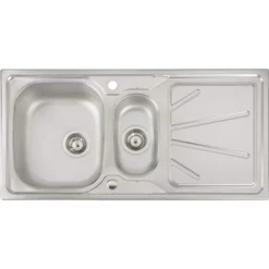 Abode Trydent 1.5 Bowl Inset Stainless Steel Sink & Atlas Tap Pack 10 Abode Trydent 1.5 Bowl Inset Stainless Steel Sink & Atlas Tap Pack -Roman Sales AW5055 CO 2