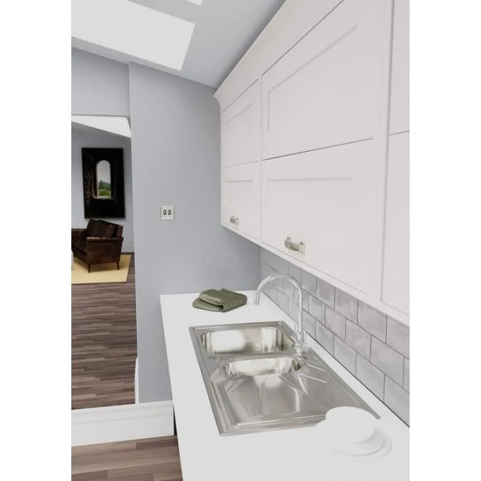 Abode Trydent 1.5 Bowl Inset Stainless Steel Sink & Atlas Tap Pack 6 Abode Trydent 1.5 Bowl Inset Stainless Steel Sink & Atlas Tap Pack - Image 6