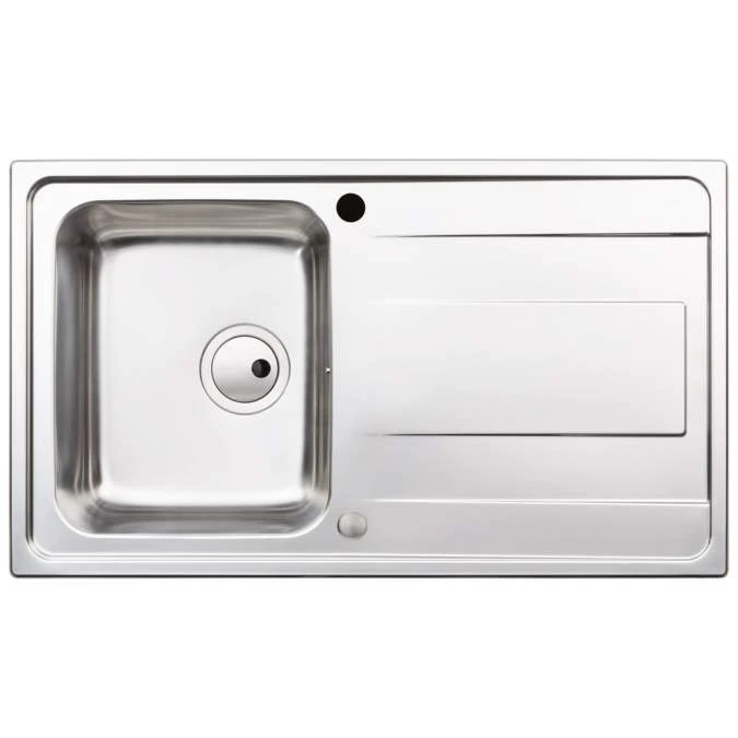 Abode Ixis Compact 1 Bowl & Drainer Inset Kitchen Sink - Stainless Steel 1 Abode Ixis Compact 1 Bowl & Drainer Inset Kitchen Sink - Stainless Steel