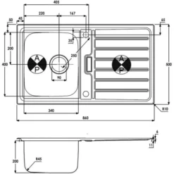 Abode Neron Compact 1 Bowl & Drainer Inset Kitchen Sink - Stainless Steel 5 Abode Neron Compact 1 Bowl & Drainer Inset Kitchen Sink - Stainless Steel -Roman Sales AW5111 LD