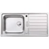 Abode Neron 1 Bowl & Drainer Inset Kitchen Sink - Stainless Steel
