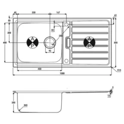 Abode Neron 1 Bowl Inset Stainless Steel Sink & Astral Tap Pack -Roman Sales AW5112 LD 1