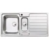 Abode Neron 1.5 Bowl & Drainer Inset Kitchen Sink - Stainless Steel