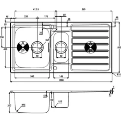 Abode Neron 1.5 Bowl Inset Stainless Steel Sink & Nexa Tap Pack -Roman Sales AW5113 LD 3