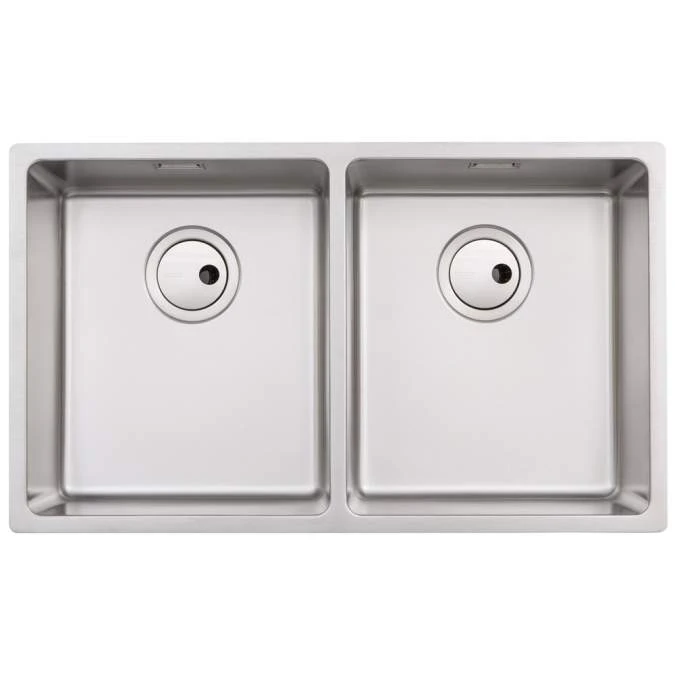 Abode Matrix R15 2 Bowl Undermount / Inset Kitchen Sink - Stainless Steel 700mm 1 Abode Matrix R15 2 Bowl Undermount / Inset Kitchen Sink - Stainless Steel 700mm