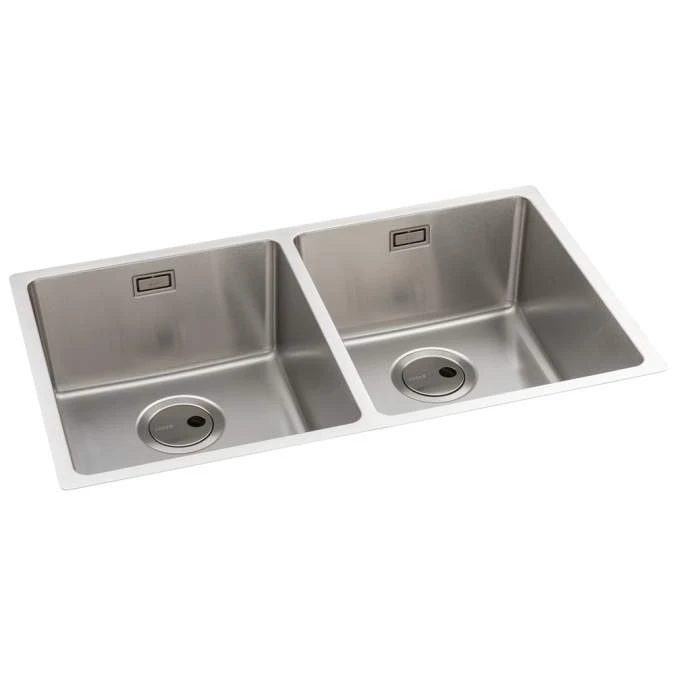 Abode Matrix R15 2 Bowl Undermount / Inset Kitchen Sink - Stainless Steel 700mm 2 Abode Matrix R15 2 Bowl Undermount / Inset Kitchen Sink - Stainless Steel 700mm - Image 2