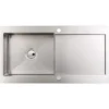 Abode Verve 1 Bowl & Drainer Inset Kitchen Sink - Stainless Steel