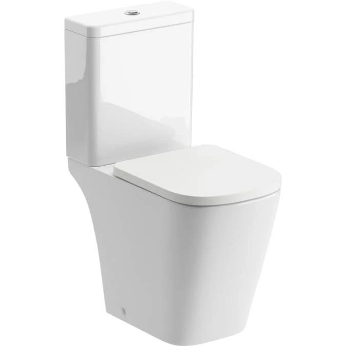 Ankam Rimless Close Coupled Part Shrouded Comfort Height WC & Soft Close Seat 1 Ankam Rimless Close Coupled Part Shrouded Comfort Height WC & Soft Close Seat