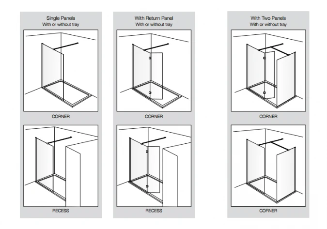 Aquadart 1100mm Wetroom 10 Shower Screen 2 Aquadart 1100mm Wetroom 10 Shower Screen - Image 2