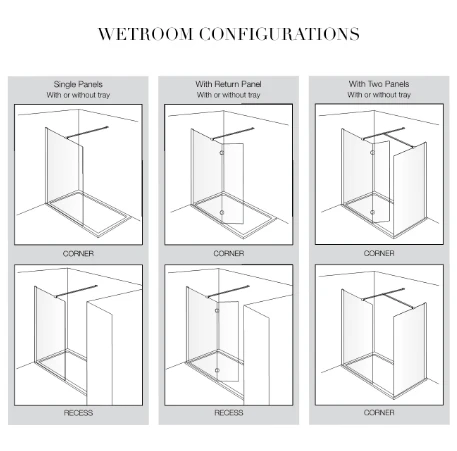 Aquadart 600mm Wetroom 8 Shower Screen 2 Aquadart 600mm Wetroom 8 Shower Screen - Image 2