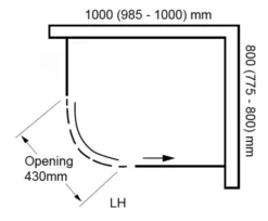 Aquaglass+ Sphere 1000 X 800mm Left Hand One Door Tinted Glass Offset Quadrant Shower Enclosure 13 Aquaglass+ Sphere 1000 X 800mm Left Hand One Door Tinted Glass Offset Quadrant Shower Enclosure -Roman Sales Aquaglass Sphere Tinted 1 Door Offset Quad LH 1000 x 800mm FO1574