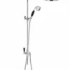 Bayswater Traditional Grand Rigid Riser Shower Kit - Black & Chrome