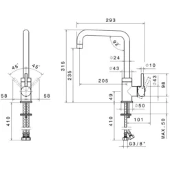 Prima+ 1.5 Bowl R25 Rev. Undermount Kitchen Sink & Riace Single Lever Tap Pack 9 Prima+ 1.5 Bowl R25 Rev. Undermount Kitchen Sink & Riace Single Lever Tap Pack -Roman Sales BPR503 LD