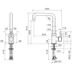 Prima+ Large 1.0 Bowl R25 Undermount Kitchen Sink & Riace Single Lever Tap Pack 9 Prima+ Large 1.0 Bowl R25 Undermount Kitchen Sink & Riace Single Lever Tap Pack -Roman Sales BPR503 LD 1